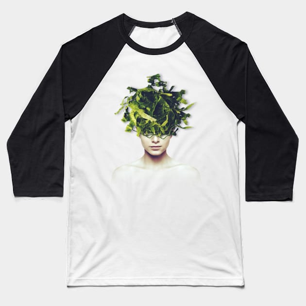 Lettuce head portrait Baseball T-Shirt by reesea